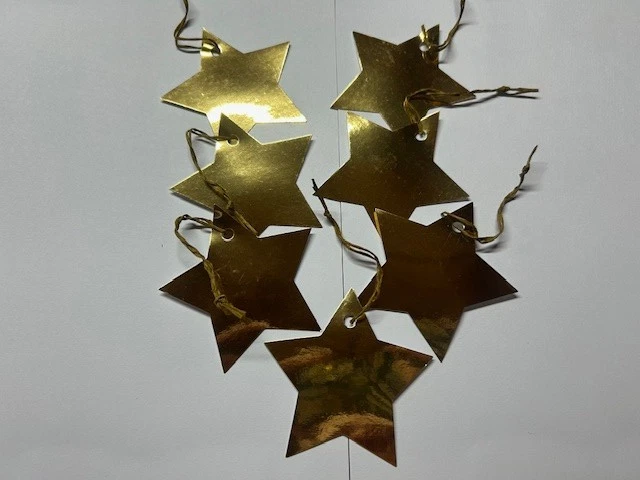 10 - 500 CHRISTMAS GIFT TAGS GOLD STARS SHINY PRESENT TAG WRAPPING LABEL BIRTHDA - Image 2 of 4
