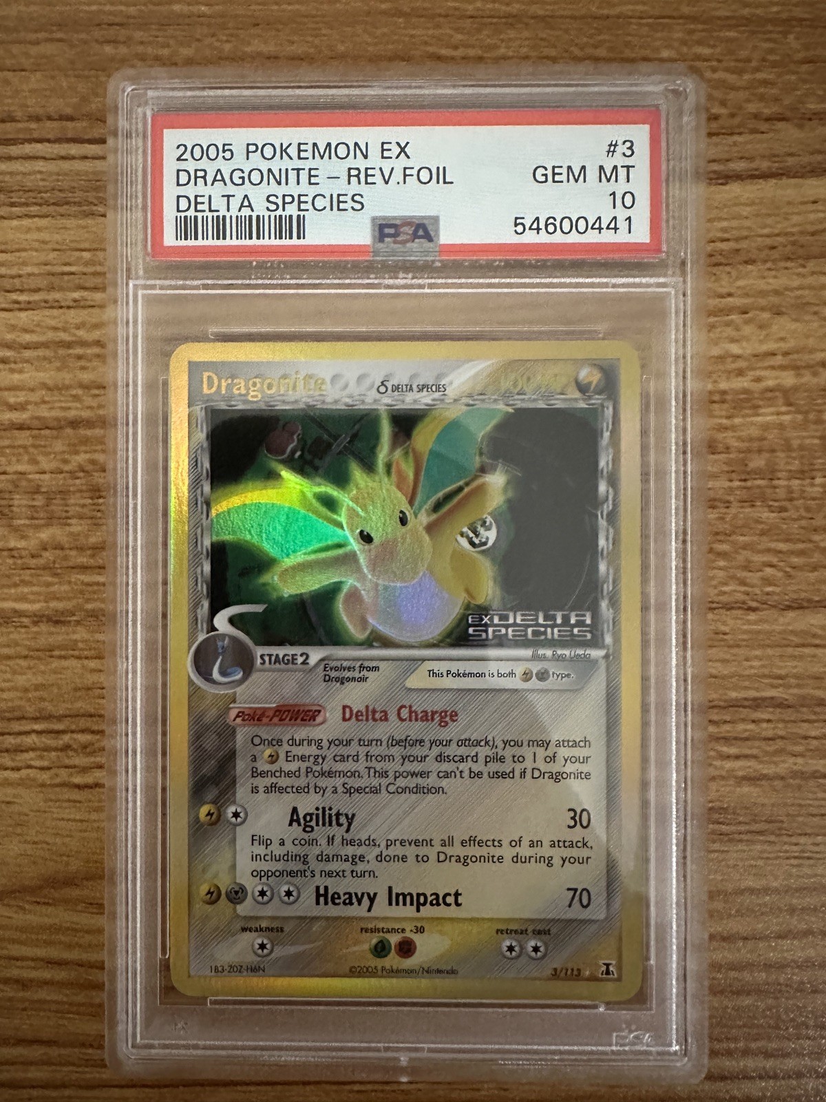 Pokemon Dragonite EX Delta Species Reverse Holo Rare #3 PSA 10 Gem Mint