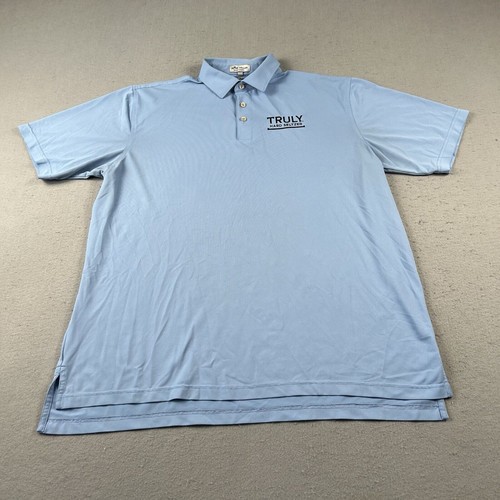 Peter Millar Sommer Comfort Poloshirt Herren XL hellblau wirklich Logo bestickt - Bild 9 von 24