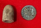 Dug Civil War Confederate 69 Tower Enfield And Louisiana Button From Port Hudson