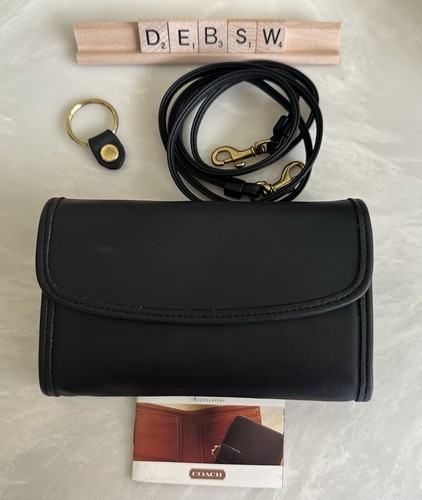 NOS COACH VINTAGE BLACK ENVELOPE SWING WALLET 4873 - Picture 3 of 23
