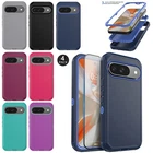 For Google Pixel 9 Hybrid Case Rugged Phone Cover 3in1 Layers / Screen Protector