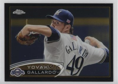 2012 Topps Chrome Black Refractor 9/100 Yovani Gallardo #142 nd3