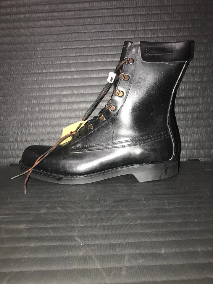 Addison Shoes Co. Vintage 78 Botas de Combate de Cuero Negro para Hombres 10 Hechas en EE. UU. Foto 4 de 4