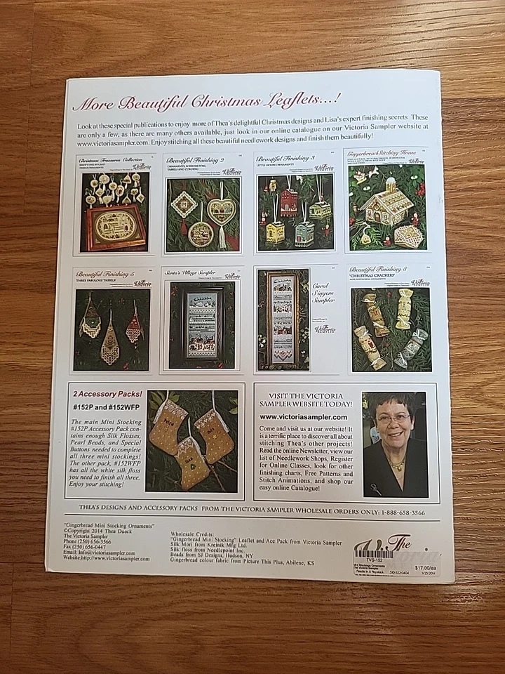 Victoria Sampler CHART ONLY GINGERBREAD MINI STOCKINGS Cross Stitch 152 - Image 2 of 2