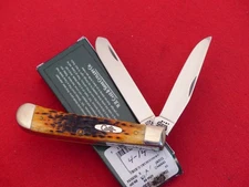 Case XX USA 2004 mint in box 6254 SS  trapper Chestnut bone knife