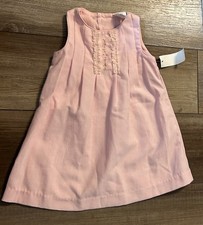 Vintage NWT Pink Dress Embroidered Sleeveless 24 Months Dress Only