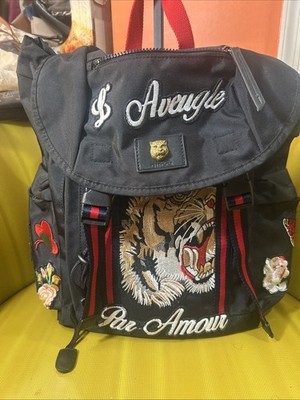 Gucci L'Aveugle Par Amour Embroidered Tech Pack Backpack