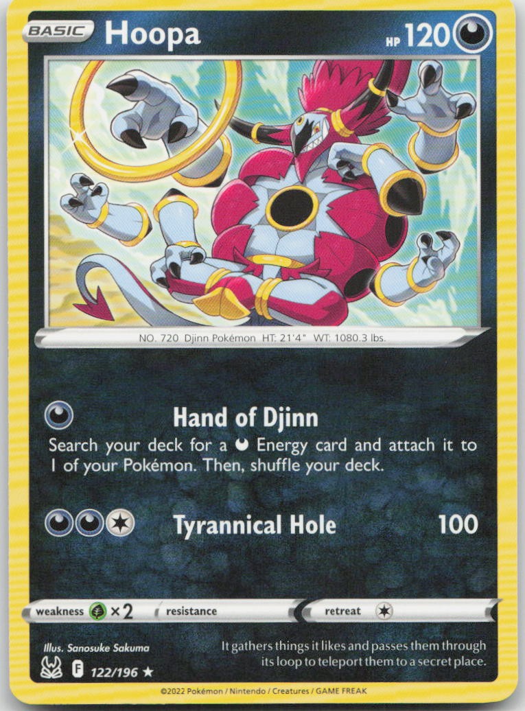 Hoopa 122/196 Rare Lost Origin Pokemon TCG NM