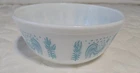 Vtg Pyrex Amish Butterprint Turquoise White 2-1/2 QT Mixing Bowl #403 & Bonus