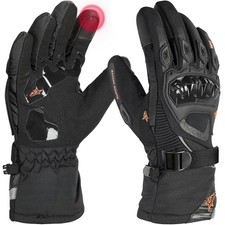 Motorcycle Gloves Winter Cold Weather Warm Waterproof Touchscreen Riding Gloves