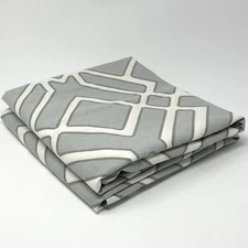 Pottery Barn Foundations SHELBY Euro Shams Linen Cotton Set Of 2 Gray Geometric