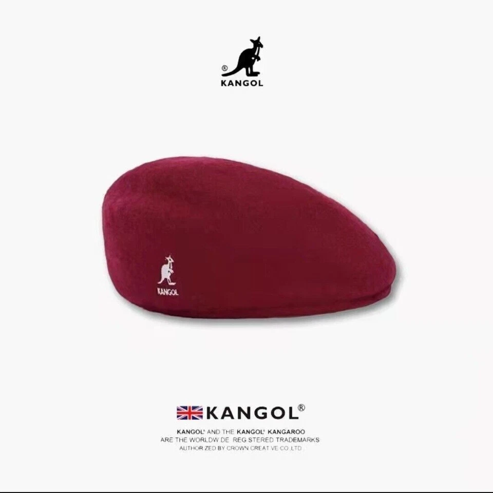 Kangol Wool 504 Flat Cap Men Women Casual Woolen Beret Hat Winter Newsboy Caps - Image 4 of 4