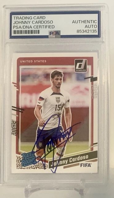 2023/24 Donruss Johnny Cardoso Rated Rookie Authentic Autograph PSA RC USMNT