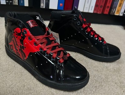 Adidas HELLBOY Stan Smith Shoes Sneakers Mid Sz 9.5 Mens black red