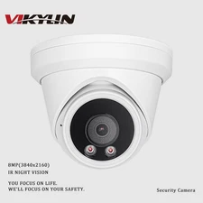 VIKYLIN 8MP 4K IR Dome POE IP Camera Human Detection Outdoor Home Built-in MIC