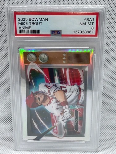 2025 Bowman Angels Mike Trout ANIME PSA 8