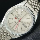 VINTAGE SEIKO 5 AUTOMATIC 6309A REFURBISHED JAPAN MENS SILVER WATCH a442813-1