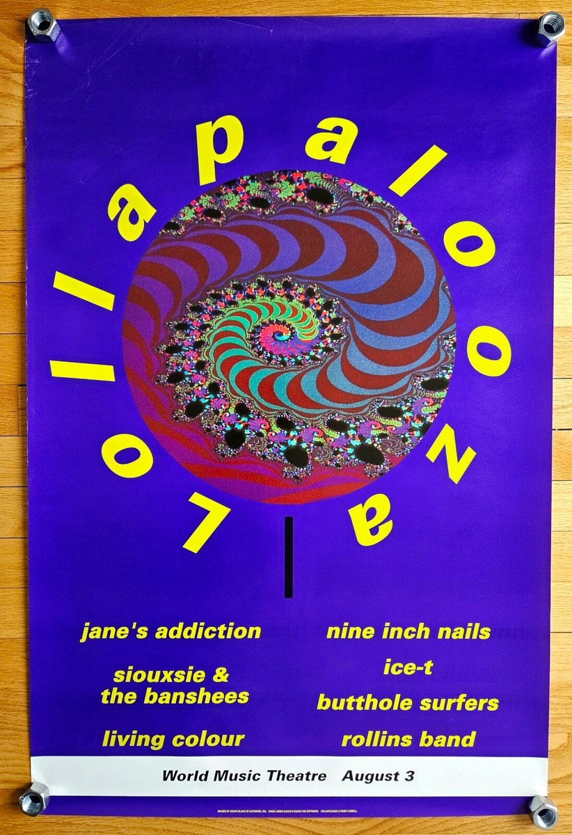 Lollapalooza 1991 original Promo Poster Never Hung 23