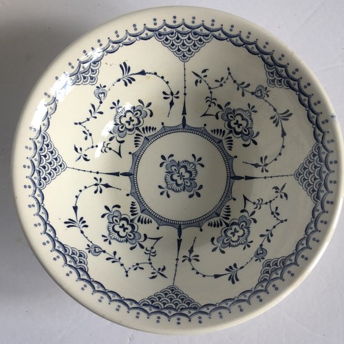 Vintage H Aynsley Co Copenhagen Cereal Bowls 6 .5" Ironstone England Set 8 - Picture 16 of 24