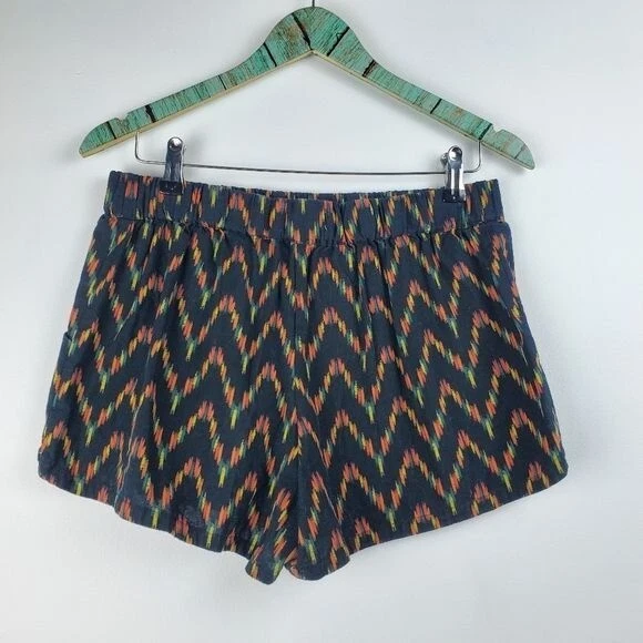 Ecote 100% Cotton Rainbow Geometric Shorts Sz Lg - Image 4 of 4