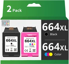 Compatible For HP 664XL BlackColor Ink Cartridge Show Ink Deskjet 1115 2136 3636