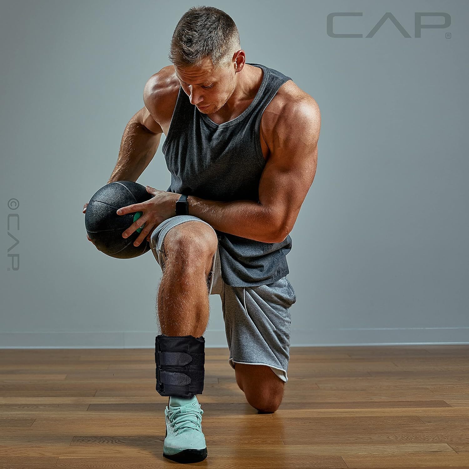  Hha-cb020a1 Par De Pesas Ajustables Para Tobillos De 20 Libras, Negro