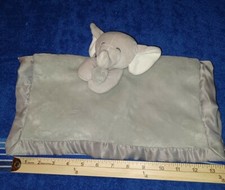 Carters Grey Gray Elephant Security Blanket Soft Velour Satin Toy NEW/Other