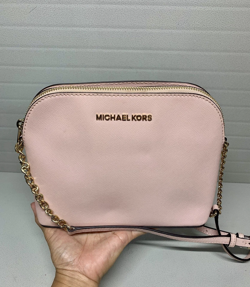 Bolso Bandolera Michael Michael Kors Cindy Dome Cuero Rosa Rubor ~ EXCELENTE ESTADO Foto 2 de 4