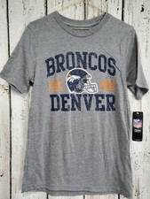 LZ NFL Apparel Youth Large Denver Broncos Short Sleeve Tee Shirt T-Shirt NEW