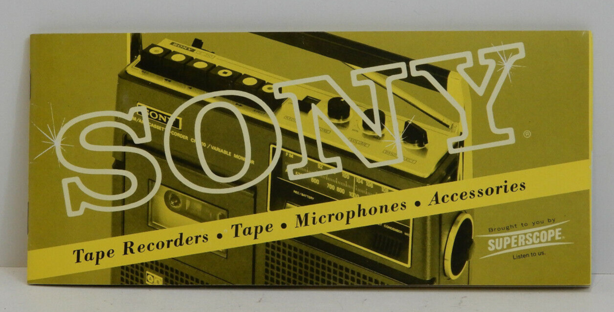 SONY SUPERSCOPE TAPE RECORDERS / TAPES / MICROPHONES / ACCESSORIES Catalog