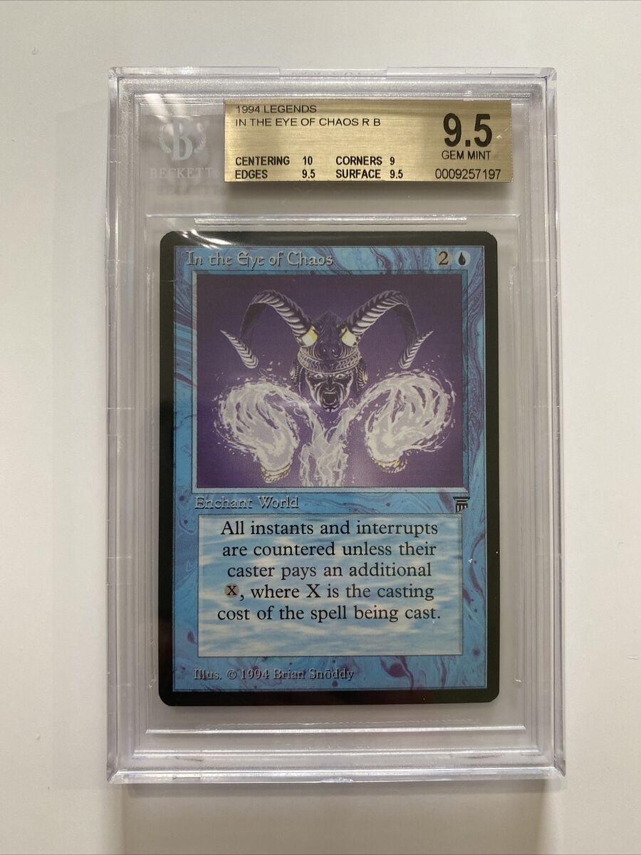 In The Eye Of Chaos Legends Rare MTG Beckett Graded BGS 9.5 In The Eye Of Chaos Legends Rare MTG Beckett Graded BGS 9.5