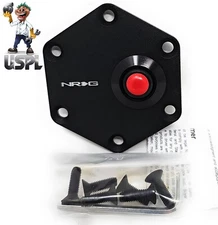 New NRG Steering Wheel Horn Button Plate W/ Button STR-600BK + USPL Sticker