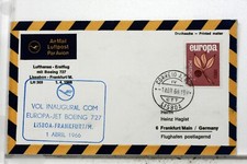 F337  LUFTHANSA ALLEMAGNE  LUFTPOST FIRST FLIGHT PREMIER 1° VOL AVION  COVER 