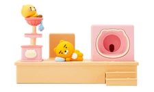 Kakao Friends Triple Apple Charging Stand_Ryan & Choonsik Airpod Watch Charger