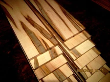 8 STUNNING THIN KILN DRIED SANDED AMBROSIA MAPLE 12" X 4" X 1/2" LUMBER WOOD