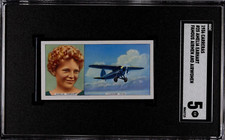 1936 Carreras Famous Airmen #25 Amelia Earhart Aviation Card SGC 5 EX USA
