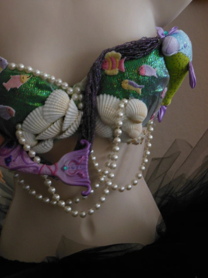 Sujetador Sirena Fantasía Barbie Hecho a Mano Disfraz Personalizado por Violet Castle Costumery Foto 4 de 4