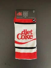 Odd Sox Diet Coke Can Logo Crew Socks Red Mens Womens Novelty Gift Size 8-12