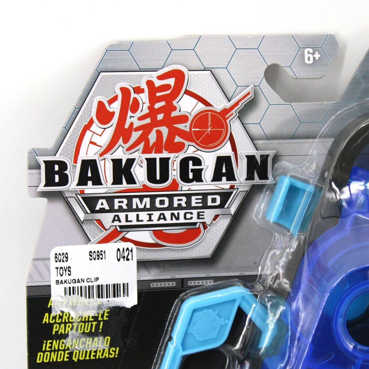 Bakugan Armored Alliance Blue Baku-Clip w/ Hydorous x Batrix Figure & Card  - NEW