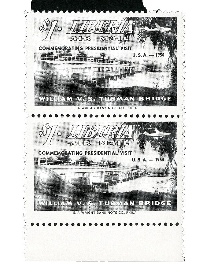 Оригинальные марки Либерии с пробным оттиском