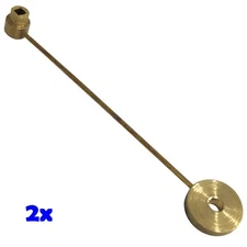 2x Clock Bell Hammer - Brass Head French Clocks Gong parts repairs