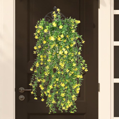 Artificial Flowers Hanging Basket With Bougainvillea Silk Vine Flowers For Outd - Picture 4 of 20