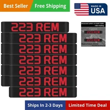 12 Pack Magazine Marking Bands with Large Black With Red Lettering