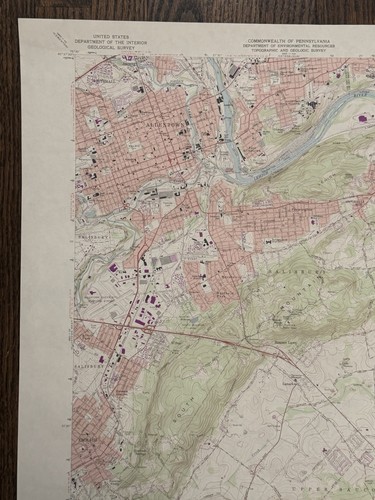 Allentown Pa East - Mapa de Servicio Geológico de Estados Unidos - 1964 revisado 1983 - 22x27 - Imagen 6 de 9
