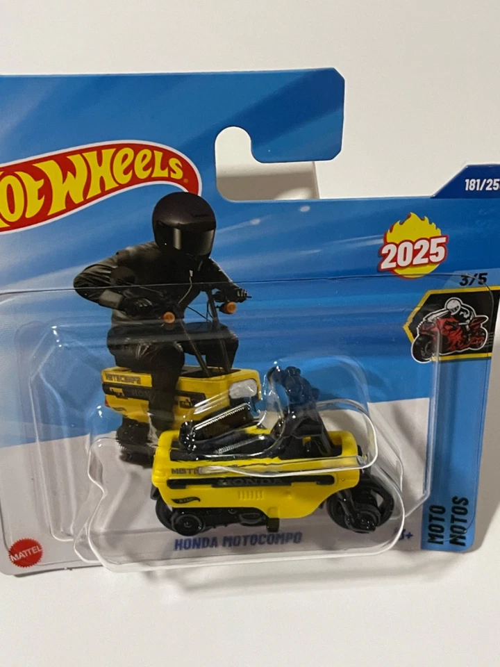 Hot Wheels Honda Motocompo Gelb Schwarz 181/250 2025 3/5 HW Moto Motorrad - Bild 2 von 4