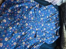 Hanna Andersson Little Girls Blue Floral Dress 110 Size 5 Play