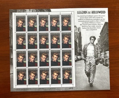 1996 - VEREINIGTE STAATEN - LEGENDS OF HOLLYWOOD - JAMES DEAN- POSTFRISCH - Bild 1 von 2