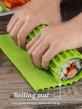 1pc Sushi Roll Making Tool Silicone DIY Rice Seaweed Vegetable Roller - NEW