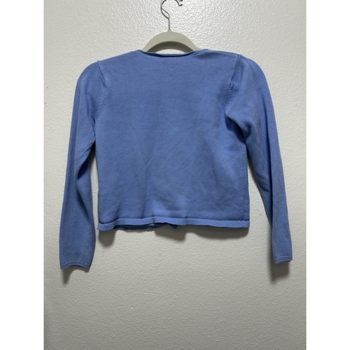 Jacadi Paris Blue Girls Half Button Up Cardigan Size 12 - Picture 5 of 5